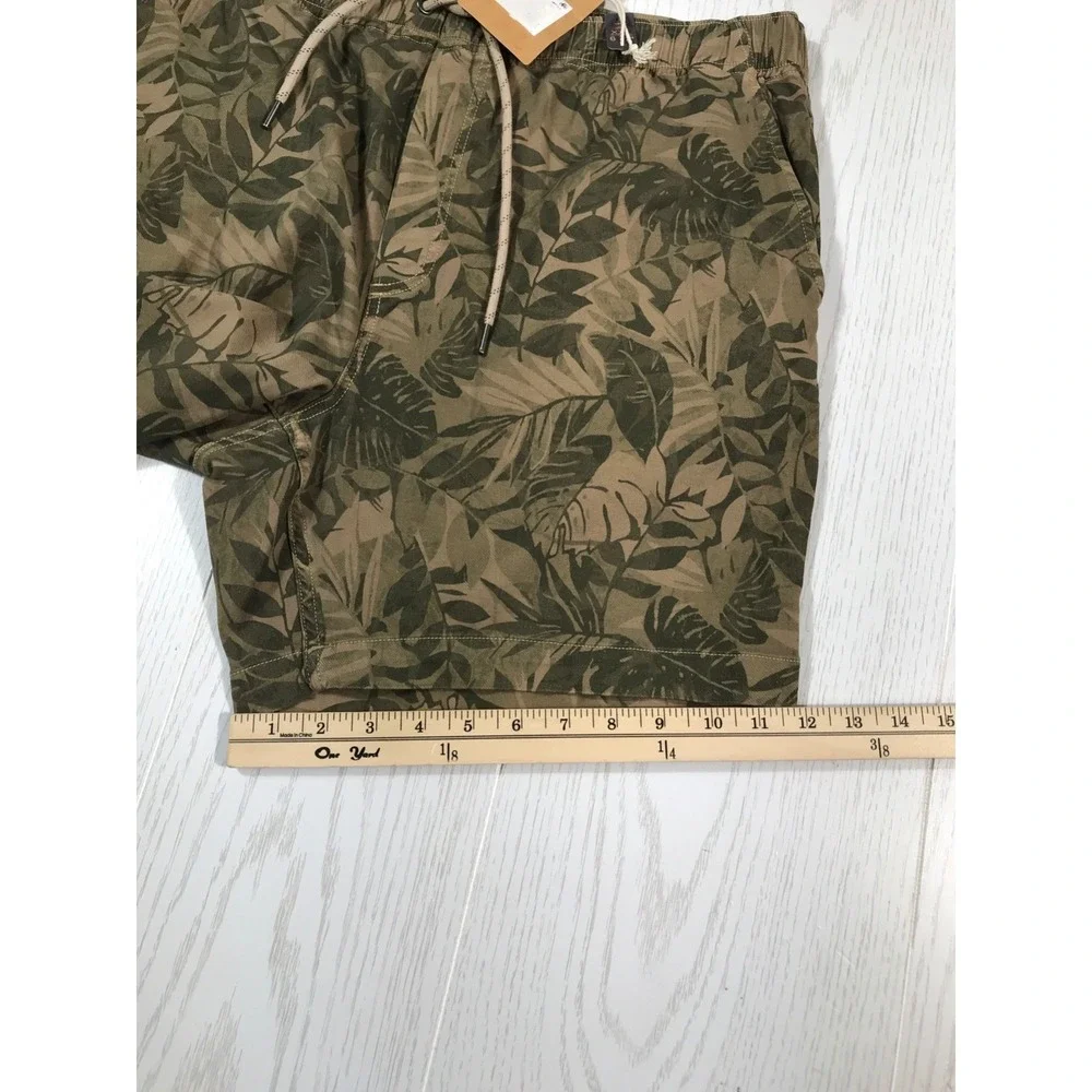 Faherty Organic Cotton Shorts Men XXL Floral Garment Dyed Elastic Drawstring New